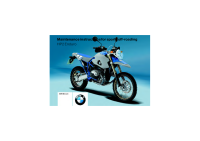 BMW HP2 Enduro - Maintenance instructions EN 2005-0